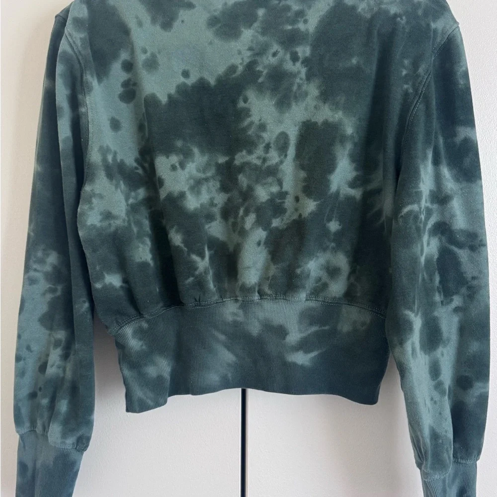 Keith Haring | Green | Tie Dye | Cropped Graphic Sweatshirt